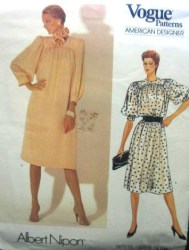 1105 NIPON 80 LOOSE PULLOVER YOKE A-DRESS, SCARF PATTERN 10, 12